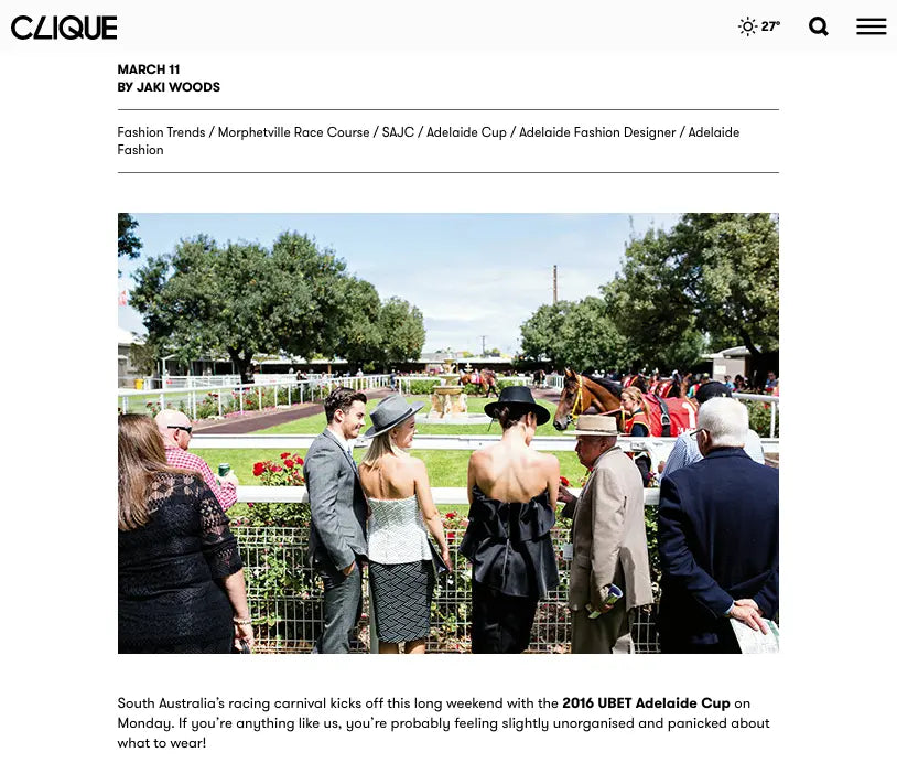 Clique Mag: What To Wear On Race Day Katya Komarova