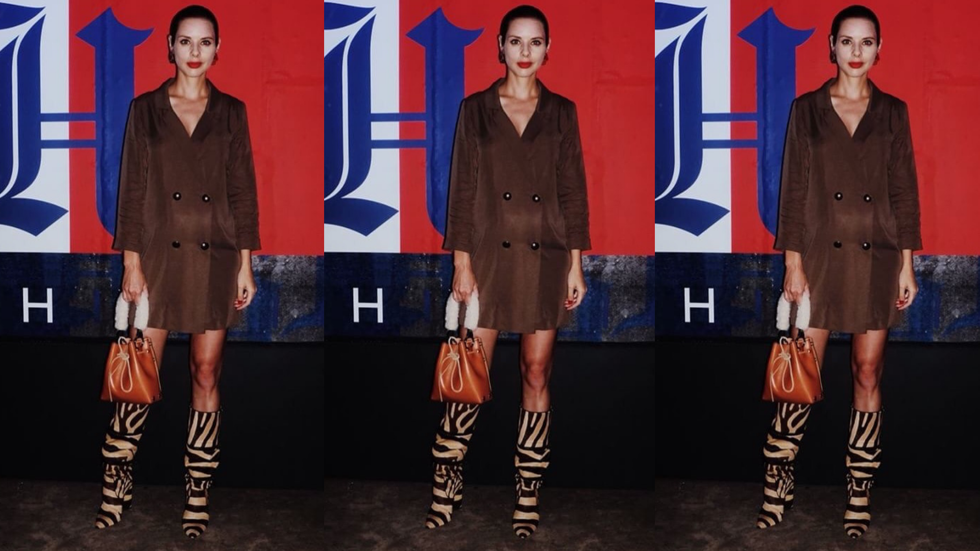 Marina Ingvarsson wears Katya Komarova bag during NYFW Katya Komarova