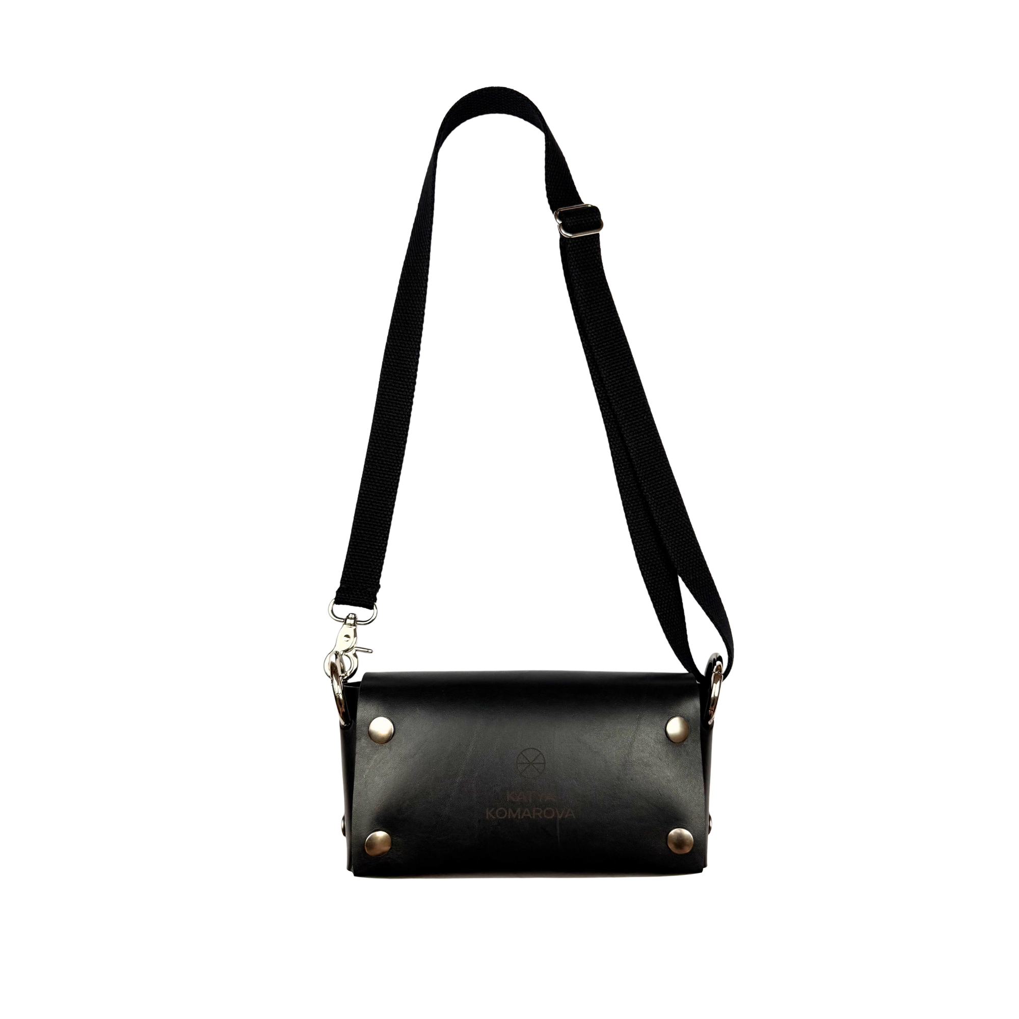 Embellished Leather Baguette Bag