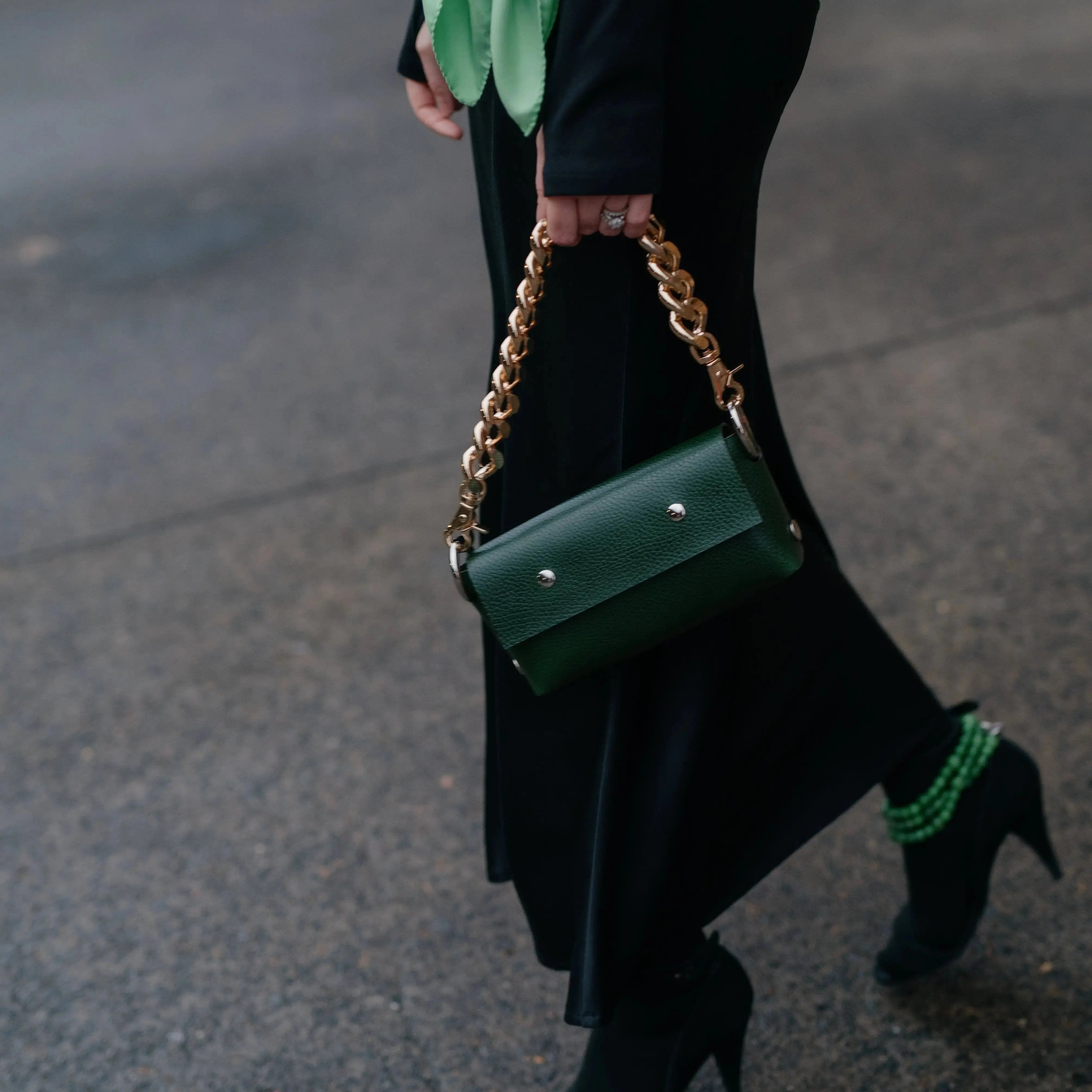 Leather Baguette Bag Katya Komarova