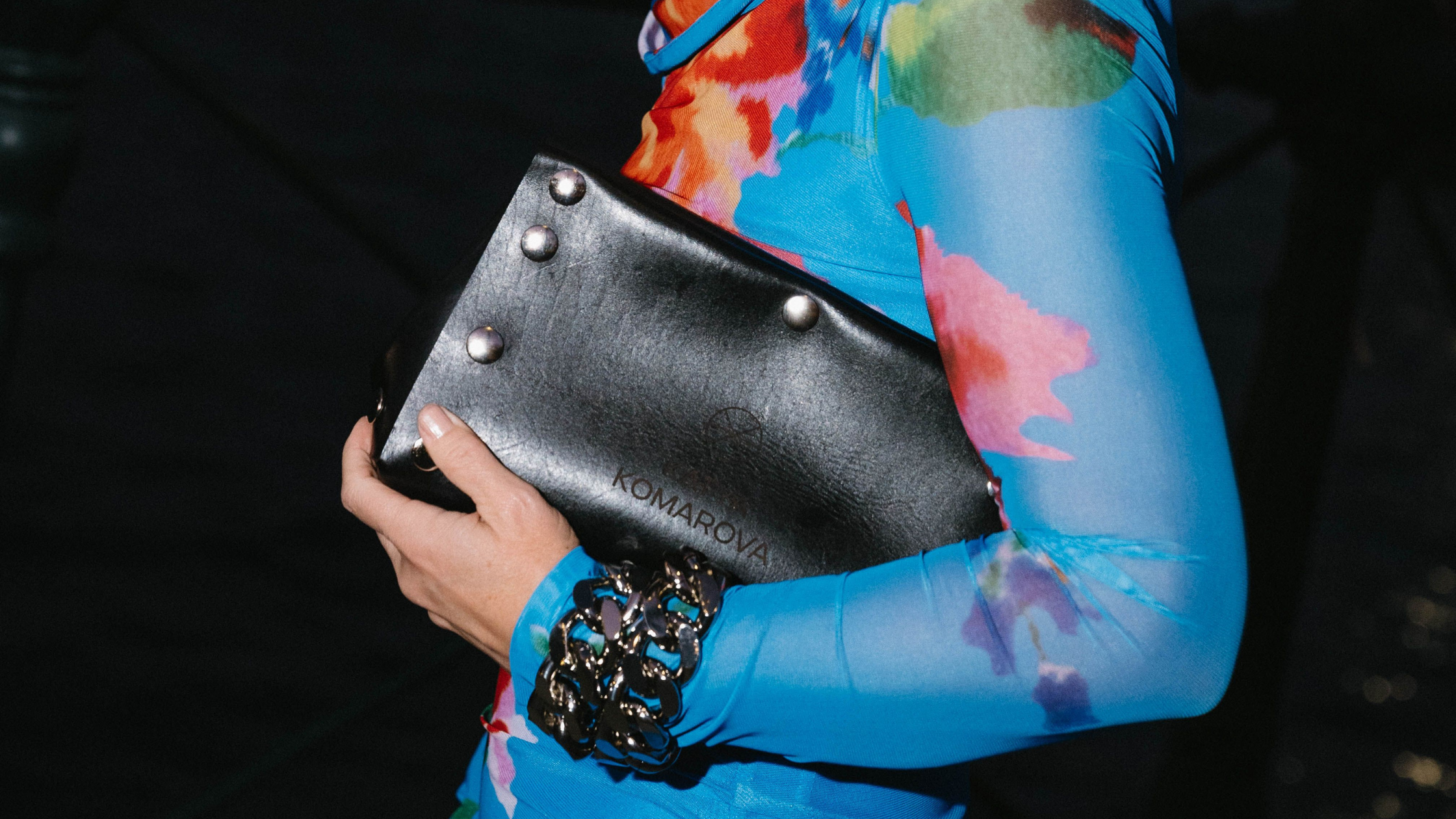 As Seen at Australian Fashion Week: Our Black Leather Clutch at the Carla Zampatti Runway