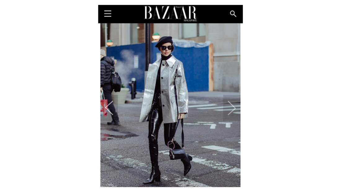 Mono Purse in Harper's Bazaar during NYFW Katya Komarova