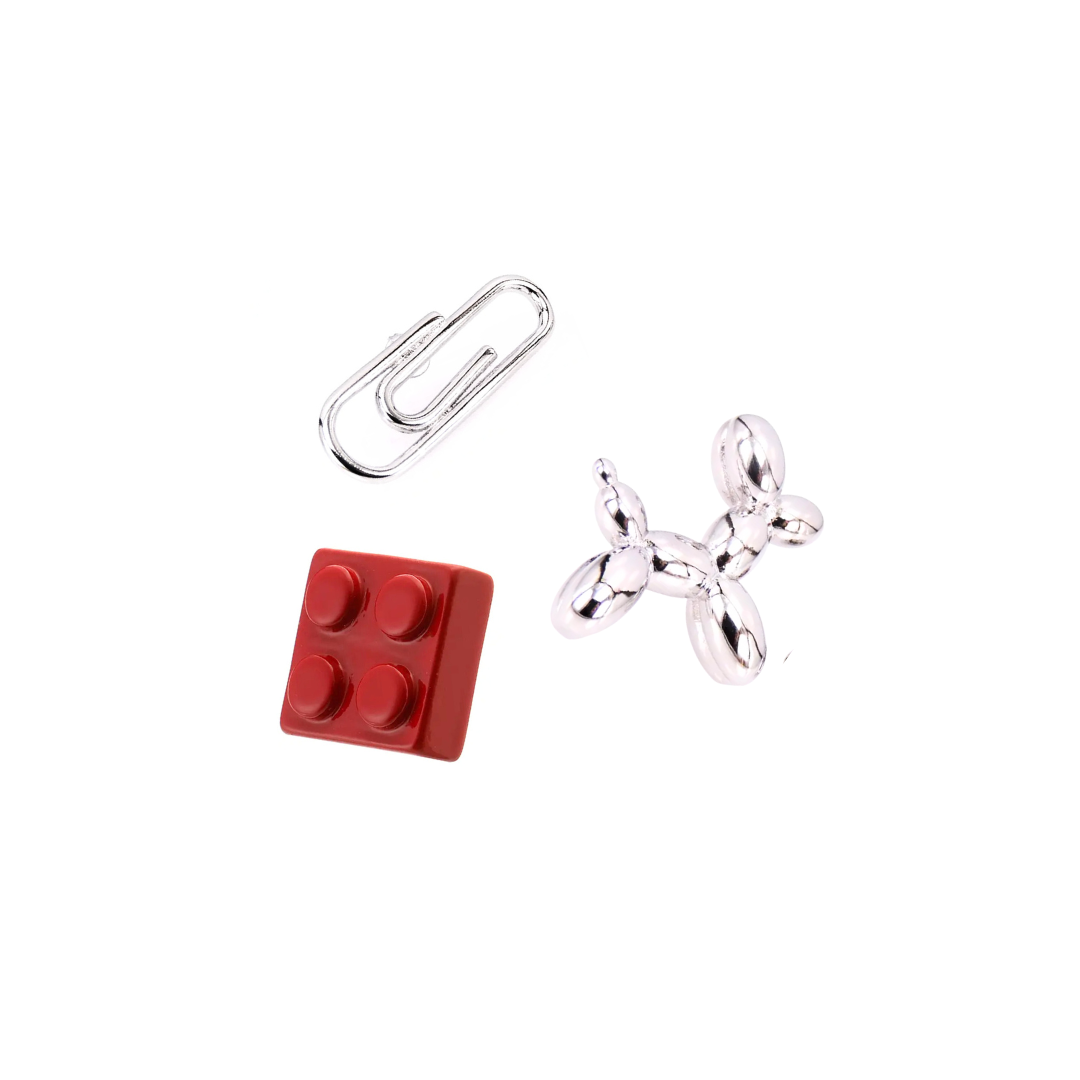 Bag Charm Pin Set - Red